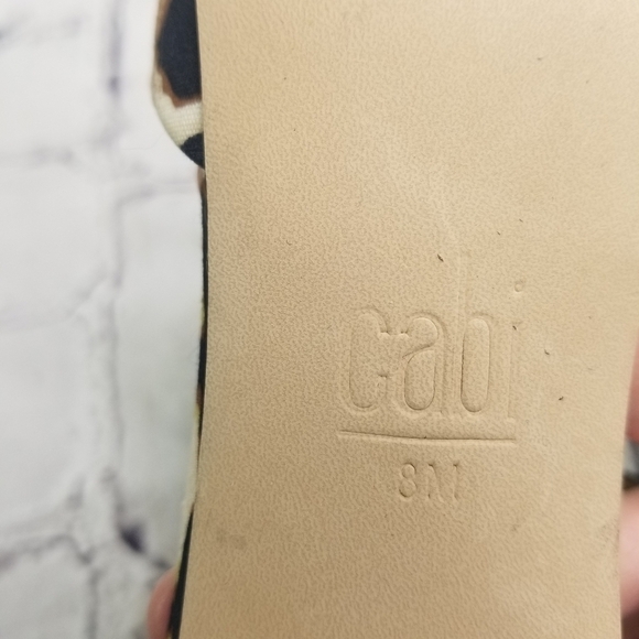 Cabi Kiki Leopard nimal print ankle strap block heels - Picture 10 of 11